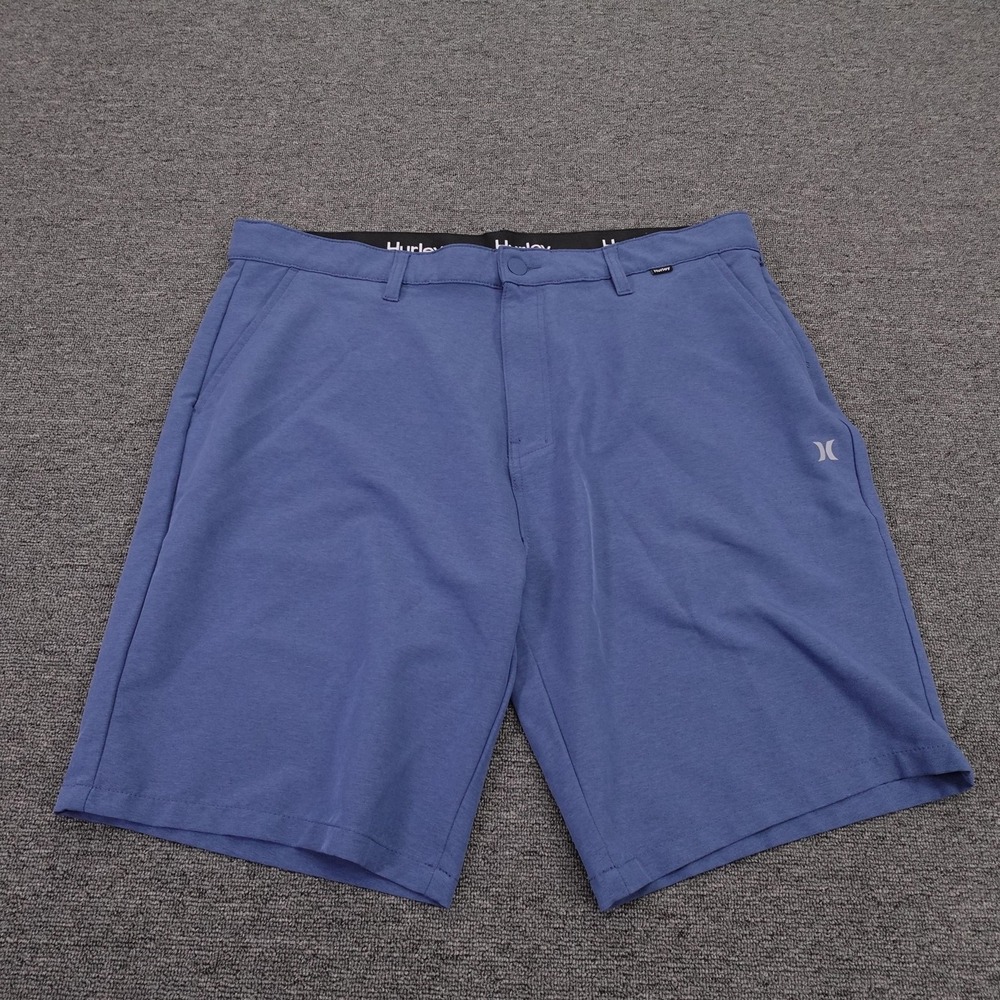 Hurley Shorts Mens 38 Blue Hybrid Walk Short Chino Stretch 11 Inseam Casual